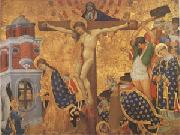 Henri Bellechose Christ on the Cross with the Martyrdom (mk05) oil painting reproduction